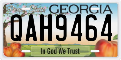 GA license plate QAH9464