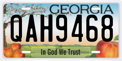 GA license plate QAH9468