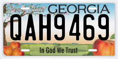 GA license plate QAH9469
