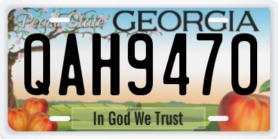 GA license plate QAH9470