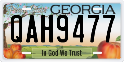 GA license plate QAH9477