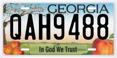 GA license plate QAH9488