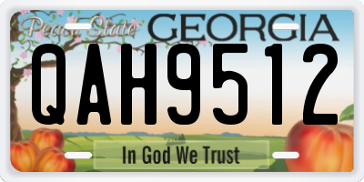 GA license plate QAH9512