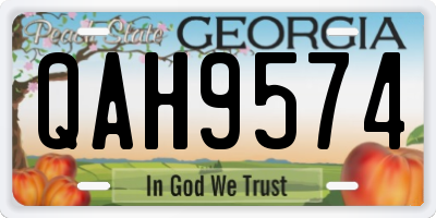 GA license plate QAH9574
