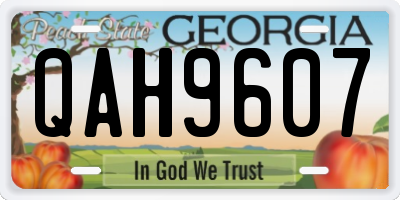 GA license plate QAH9607