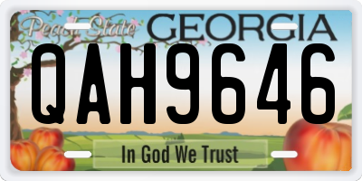 GA license plate QAH9646