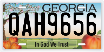 GA license plate QAH9656