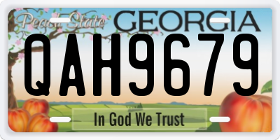 GA license plate QAH9679