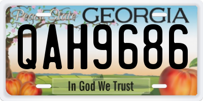 GA license plate QAH9686