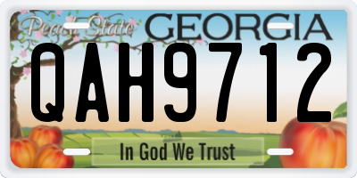 GA license plate QAH9712