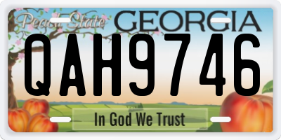 GA license plate QAH9746