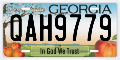 GA license plate QAH9779