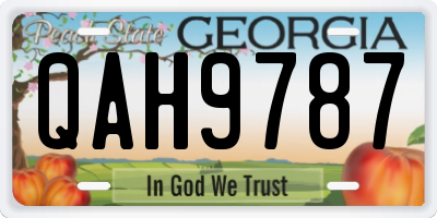 GA license plate QAH9787