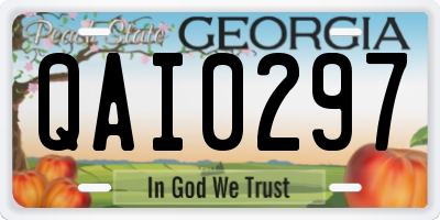 GA license plate QAI0297