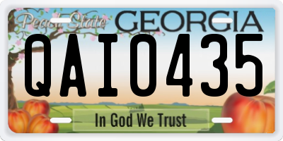 GA license plate QAI0435