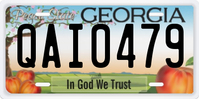 GA license plate QAI0479