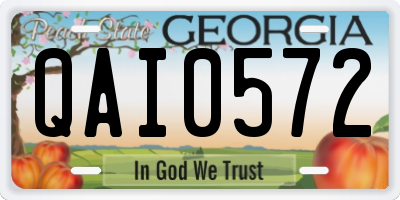 GA license plate QAI0572