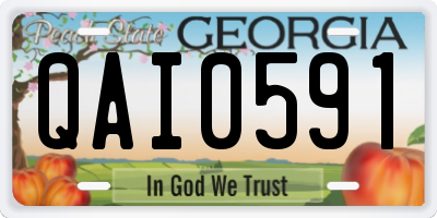 GA license plate QAI0591