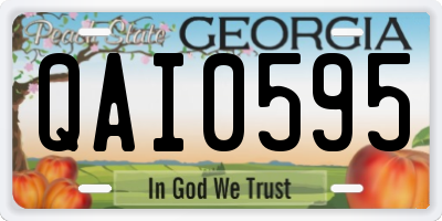 GA license plate QAI0595