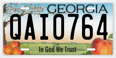 GA license plate QAI0764