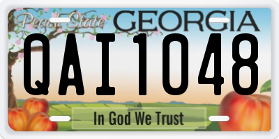 GA license plate QAI1048