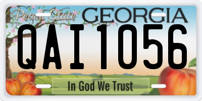 GA license plate QAI1056