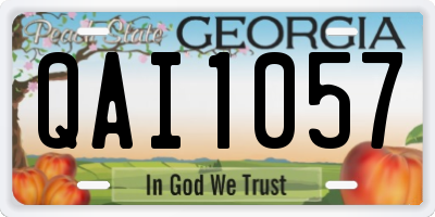 GA license plate QAI1057