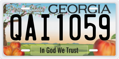 GA license plate QAI1059