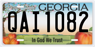GA license plate QAI1082