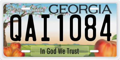 GA license plate QAI1084