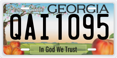 GA license plate QAI1095