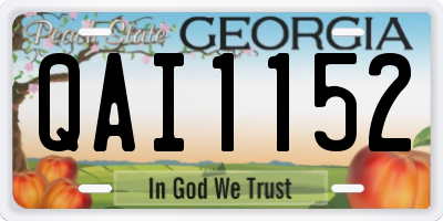 GA license plate QAI1152