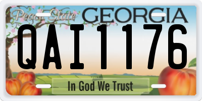 GA license plate QAI1176