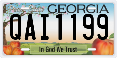 GA license plate QAI1199