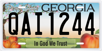GA license plate QAI1244