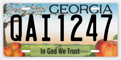 GA license plate QAI1247
