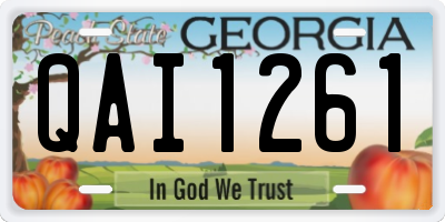 GA license plate QAI1261