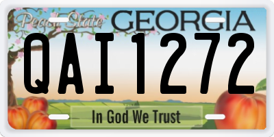GA license plate QAI1272
