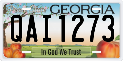 GA license plate QAI1273
