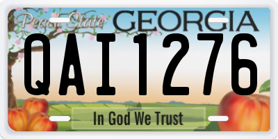 GA license plate QAI1276