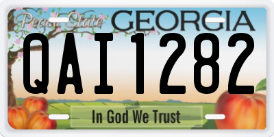 GA license plate QAI1282