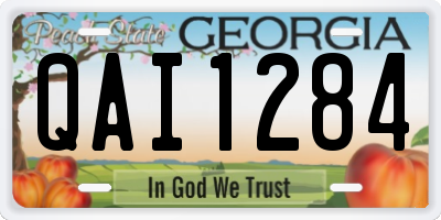 GA license plate QAI1284