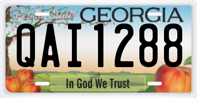 GA license plate QAI1288