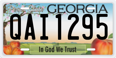 GA license plate QAI1295