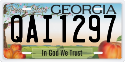 GA license plate QAI1297