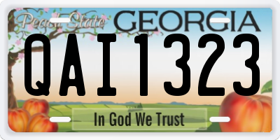 GA license plate QAI1323
