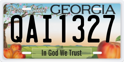 GA license plate QAI1327