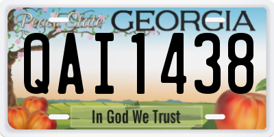 GA license plate QAI1438