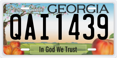 GA license plate QAI1439