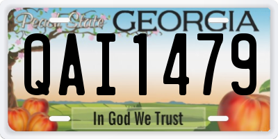 GA license plate QAI1479